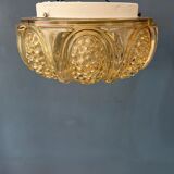 30s flush mount glass ceiling lamp