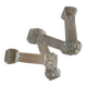 Vintage pressed glass knife rests – set of 4 – art deco style