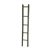 Former small vintage green ladder