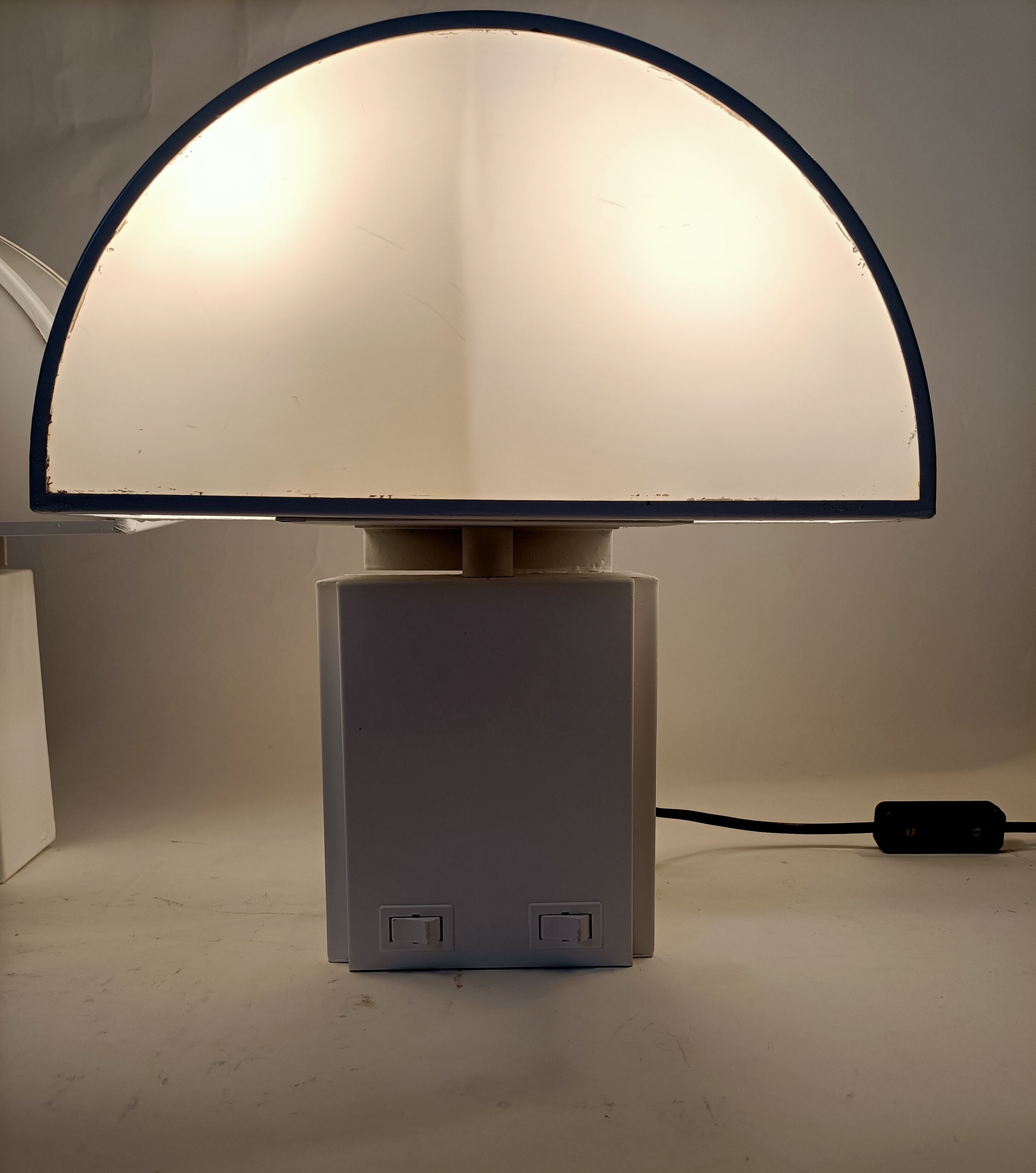 Pair of wall lamps with double switches model Olympe design Harvey Guzzini for ED 1970