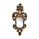 Miroir XIXème en bois sculpté doré 46 x 93 cm