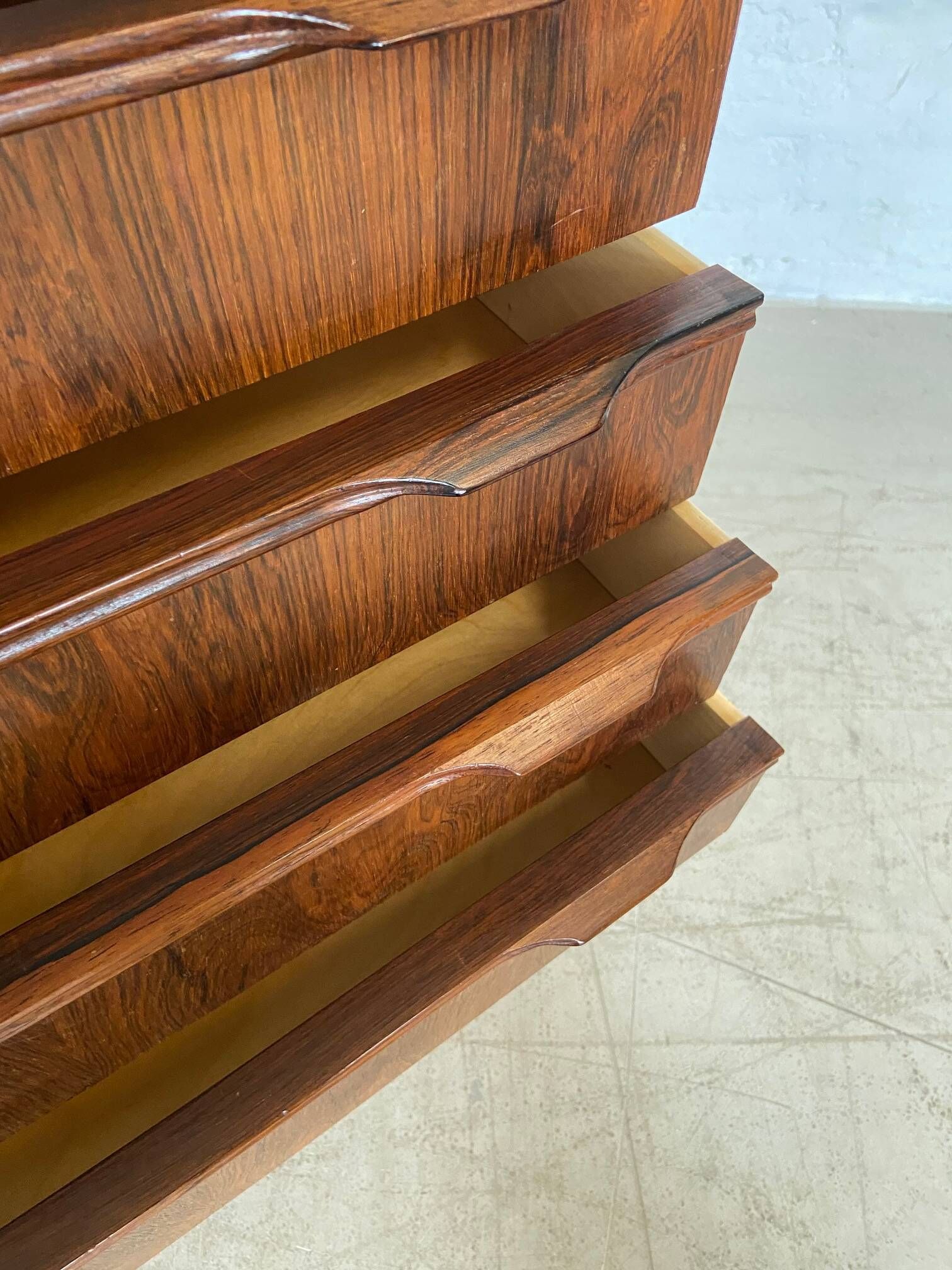 Vintage Danish mid-century modern rosewood chest of drawers by Henning Jørgensen 1959