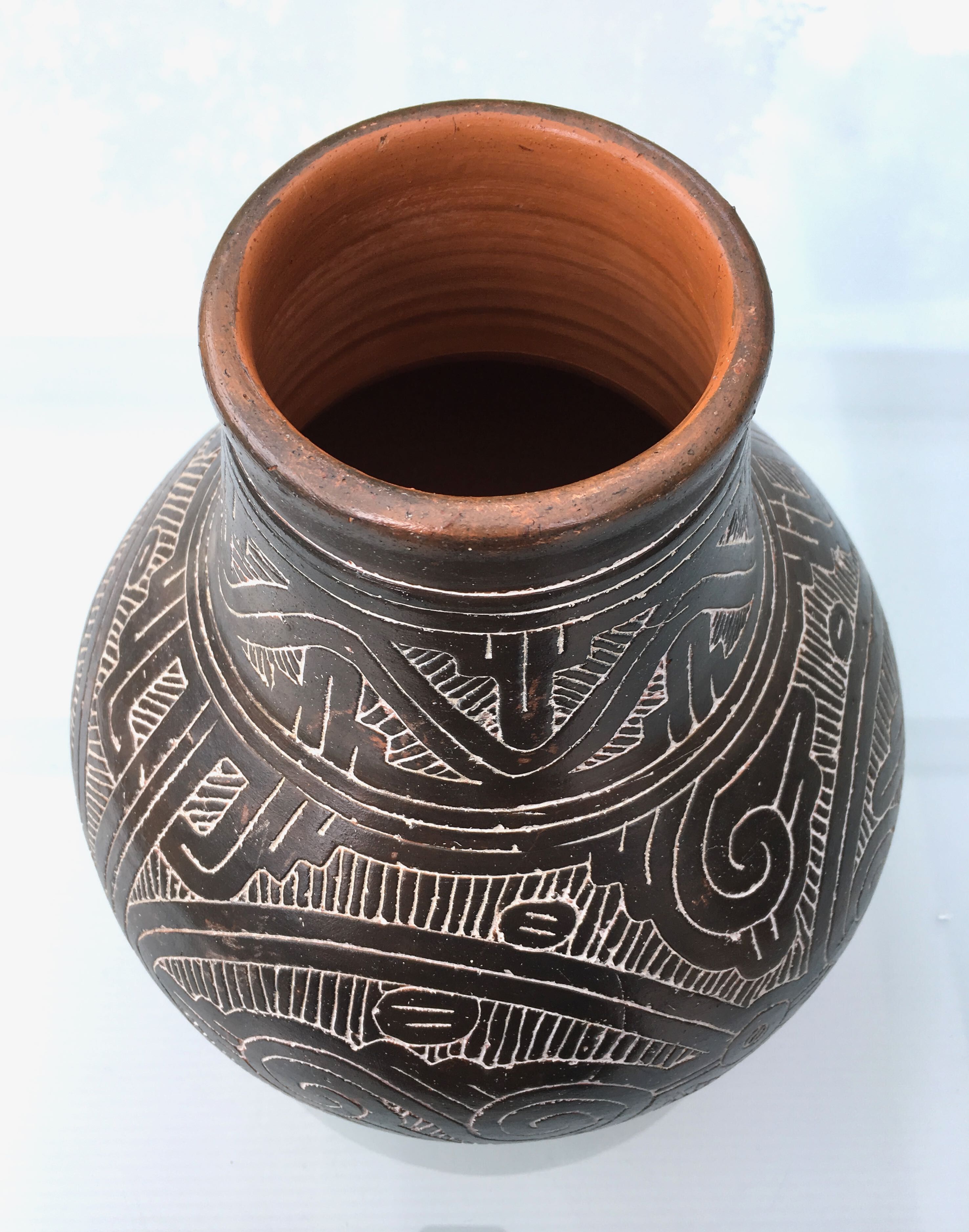 Handmade earthen vase
