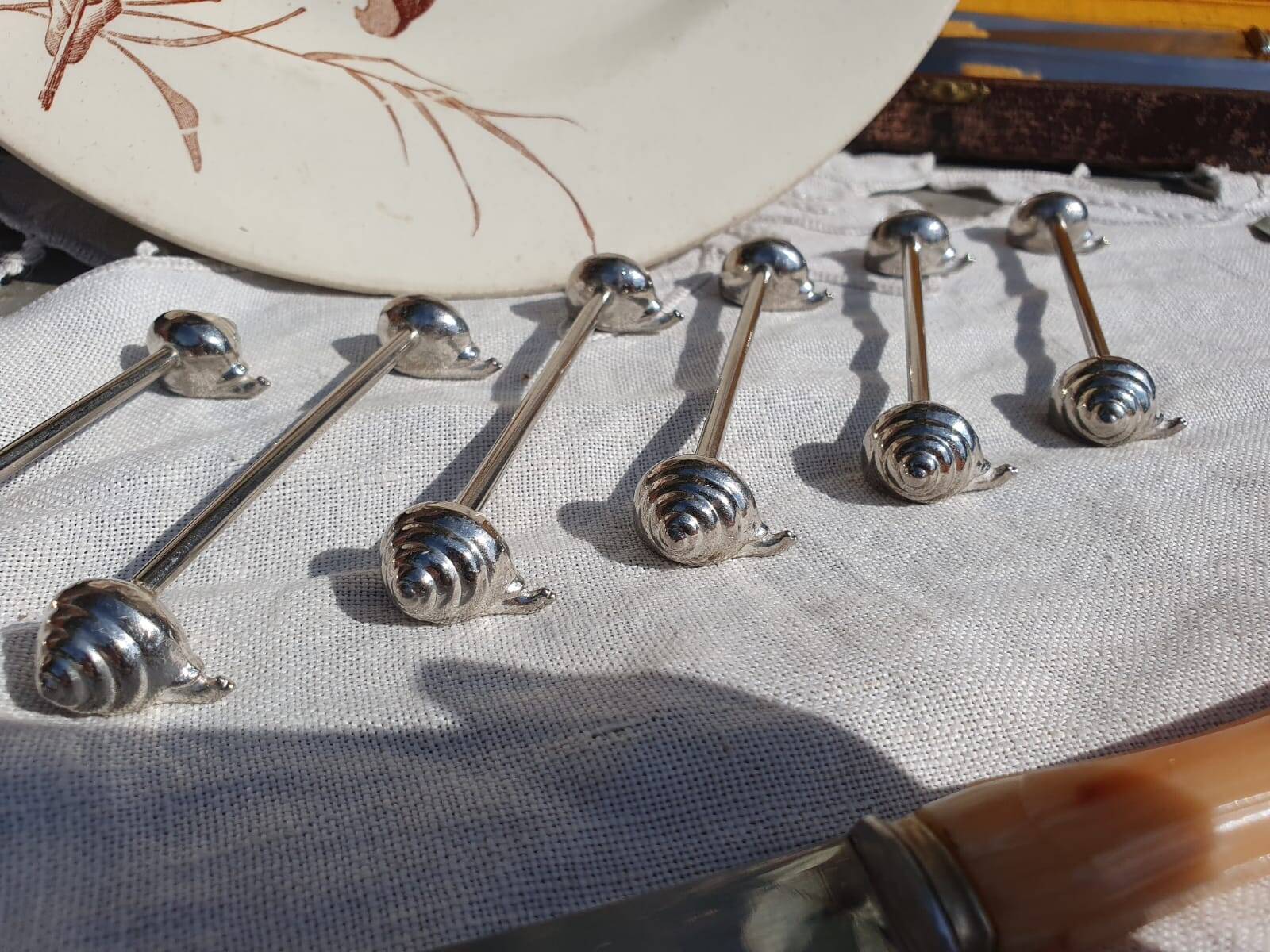 expensive silver metal snail door