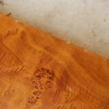 Vintage coffee table in elm magnifying glass