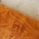 Vintage coffee table in elm magnifying glass