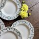 Set of 8 antique deep plates in ironstone, Villey de Longch.