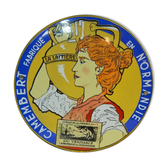 Normandy camembert enamel plate