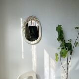 Italian style ceramic flower mirror