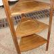 Small cake stand in solid Cuban mahogany and lemonwood inlay, circa 1900