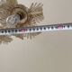 Vintage Venetian chandelier in Murano glass dusted with gold (6 arms)