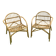 Pair of rattan armchairs