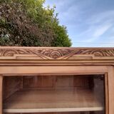 Showcase art deco wardrobe Parisian wood raw walnut