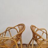 paire fauteuils rotin Coquille