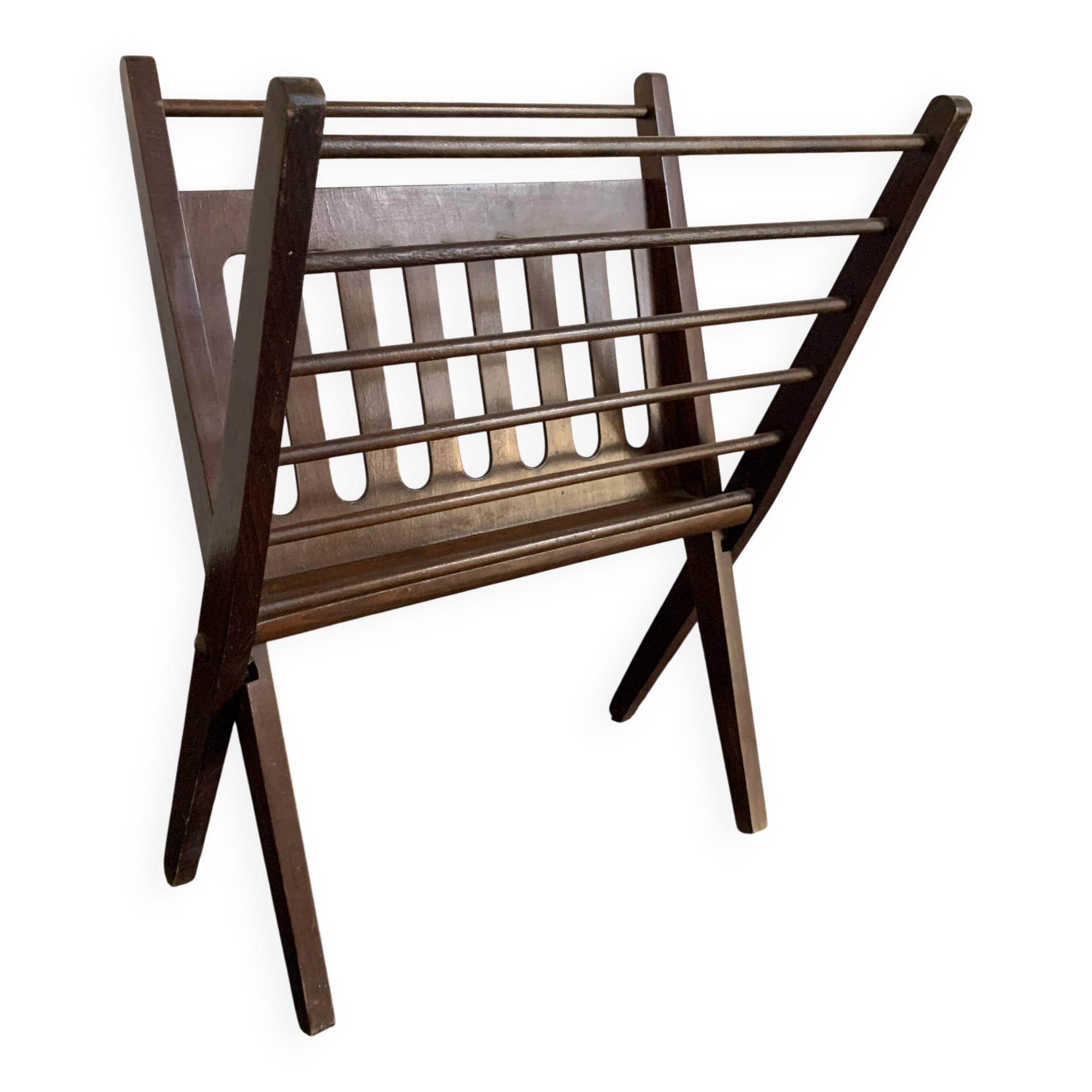 Vintage magazine rack 1960 Cees Braakman vinyl magazines - 56 x 45 cm