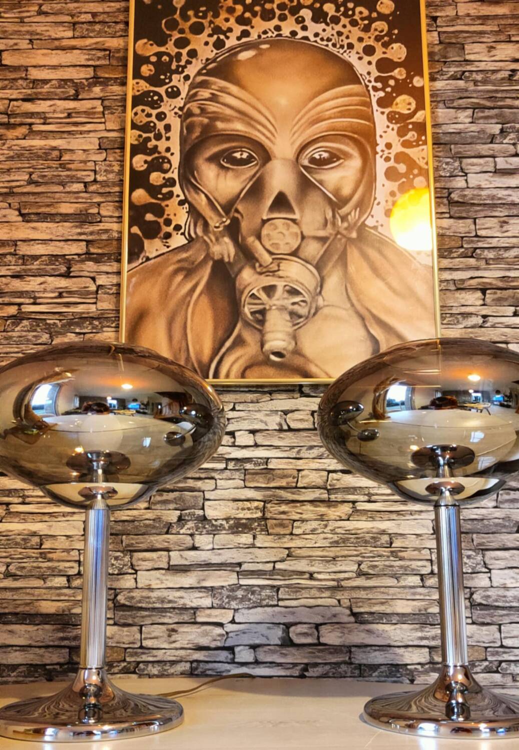 Pair of vintage lamps 1970 Italy