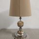 Living room lamp in onyx and chrome metal of the 70s