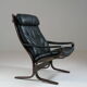 Vintage leather Siesta armchair with armrests by Ingmar Relling, Norway 1970