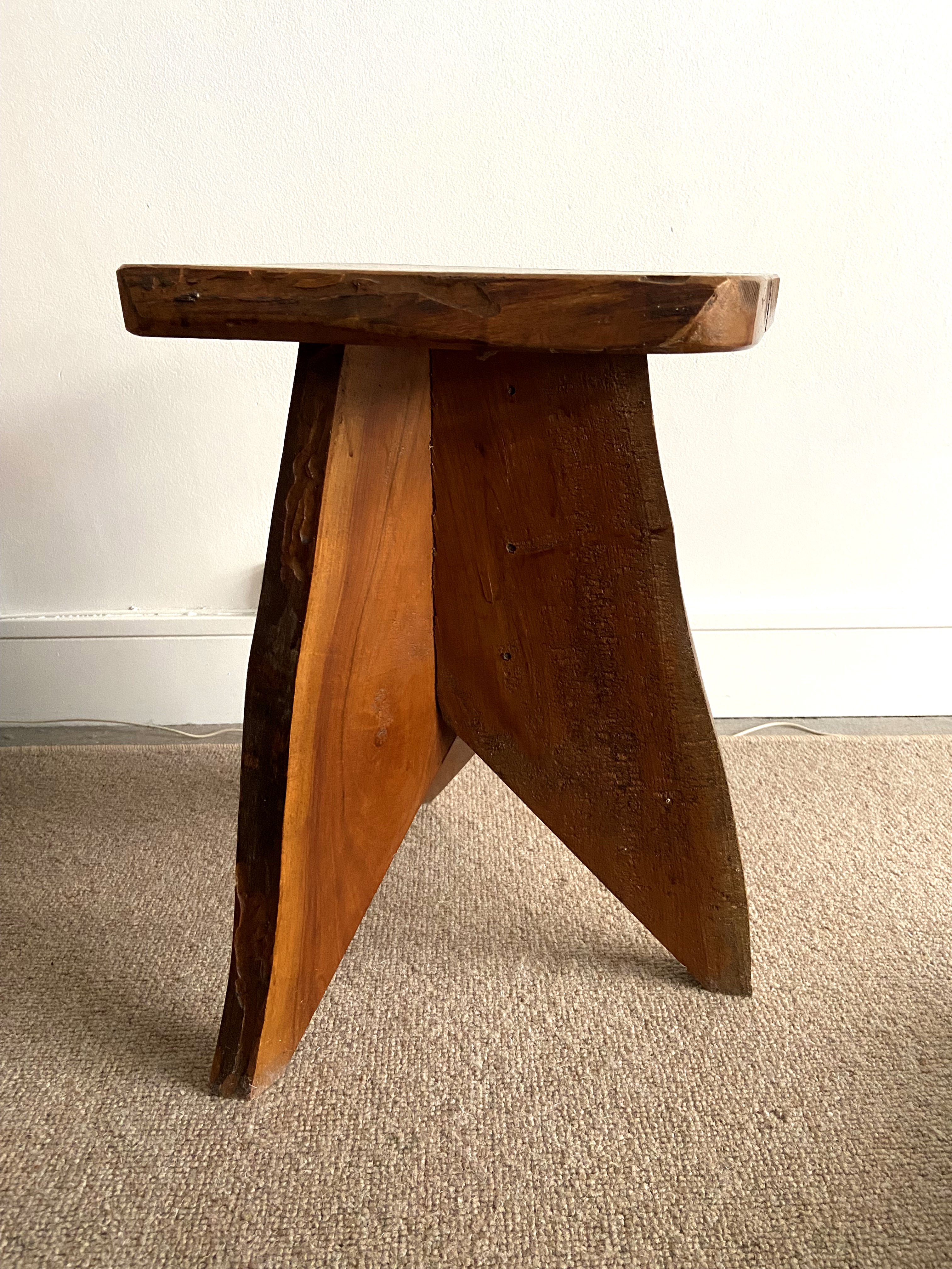 Brutalist tripod stool
