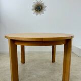 Old extendable table in solid elm from the 70s/80s, Maison Regain Vintage design
