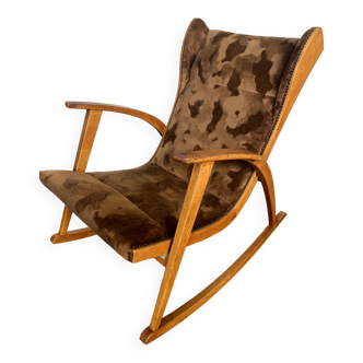 Scandinavian vintage rocking chair 1950 1960