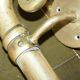 Pair of very large antique Victorian brass door handles.