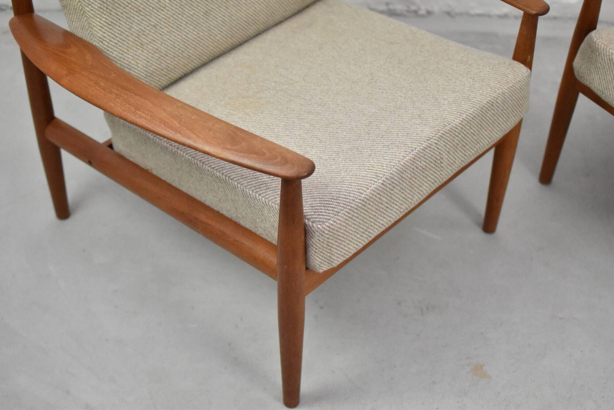 Model 118 armchairs by Grete Jalk for France & Søn, Denmark 1960’s.