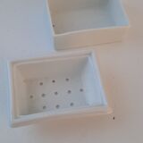 Old white porcelain soap dish