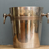 Champagne bucket in silver metal