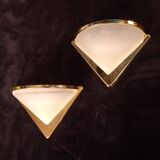 Pair of gilded art deco wall lights
