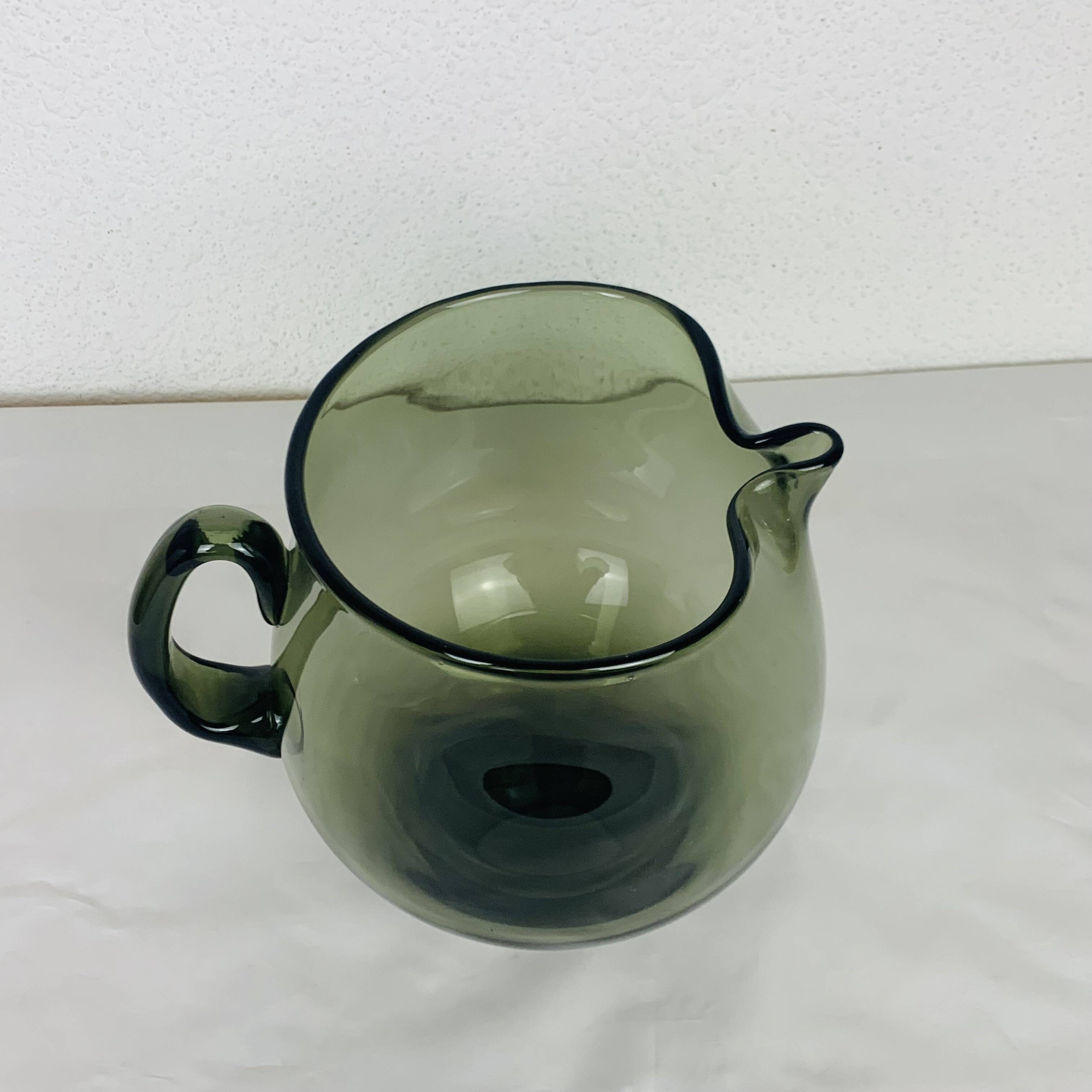 Vintage 60s smoked glass pitcher
