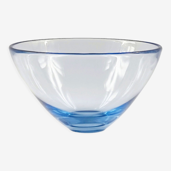 Mid Century Minimalist Scandinavian Glass Bowl by Per Lütken for Holmegaard, Denmark, 1960s