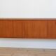 Danish MidCentury Teak Wall Mounted Sideboard, 1960s.