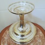 Coupe à fruits verre et métal argenté-vermeillé