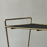 Side table - perforated metal magazine rack, designed by Matégot