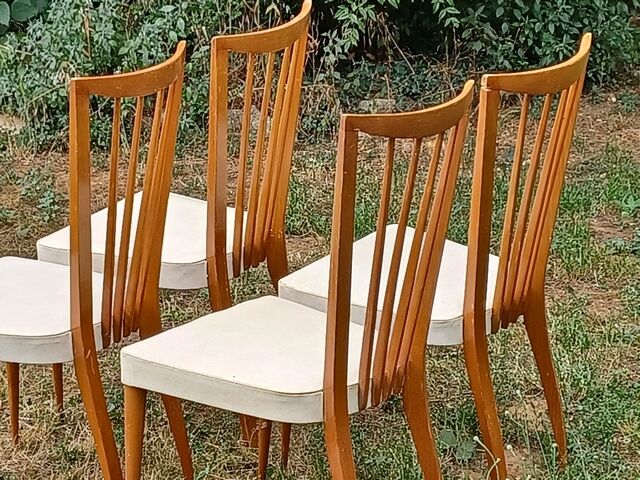 Lot de 4 chaises vintage