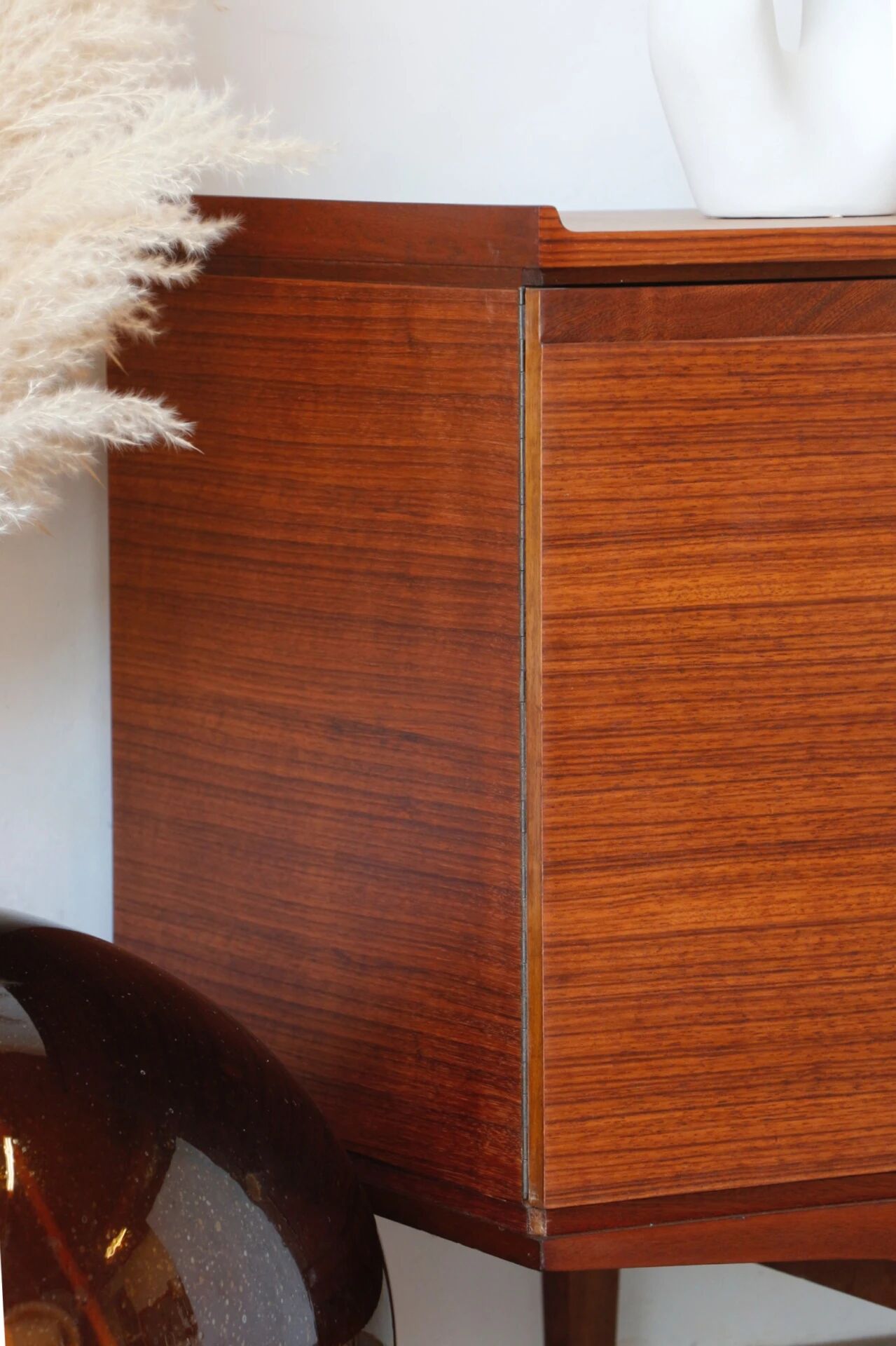 Enfilade teck vintage Meredew rénovée (165 cm)