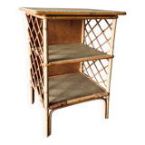 Rattan shelf on foot 1950/60