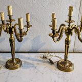 Pair of gilt bronze candlesticks