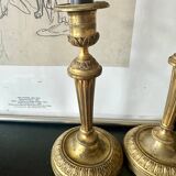 Pair of bronze candlesticks