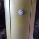 Floor lamp 80s brass and glass