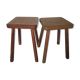 2 ancient brutalist wood stools