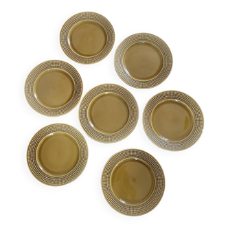 Set of 7 Niderviller dessert plates