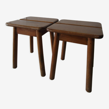 Paire de tabourets vintage