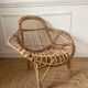 Fauteuil en rotin vintage