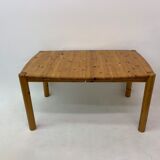 table à manger extensible en bois de pin, Rainer Daumiller, années 1970