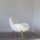 Lounge chair with boucle fabric by Fritz Neth for Correcta, 1950s