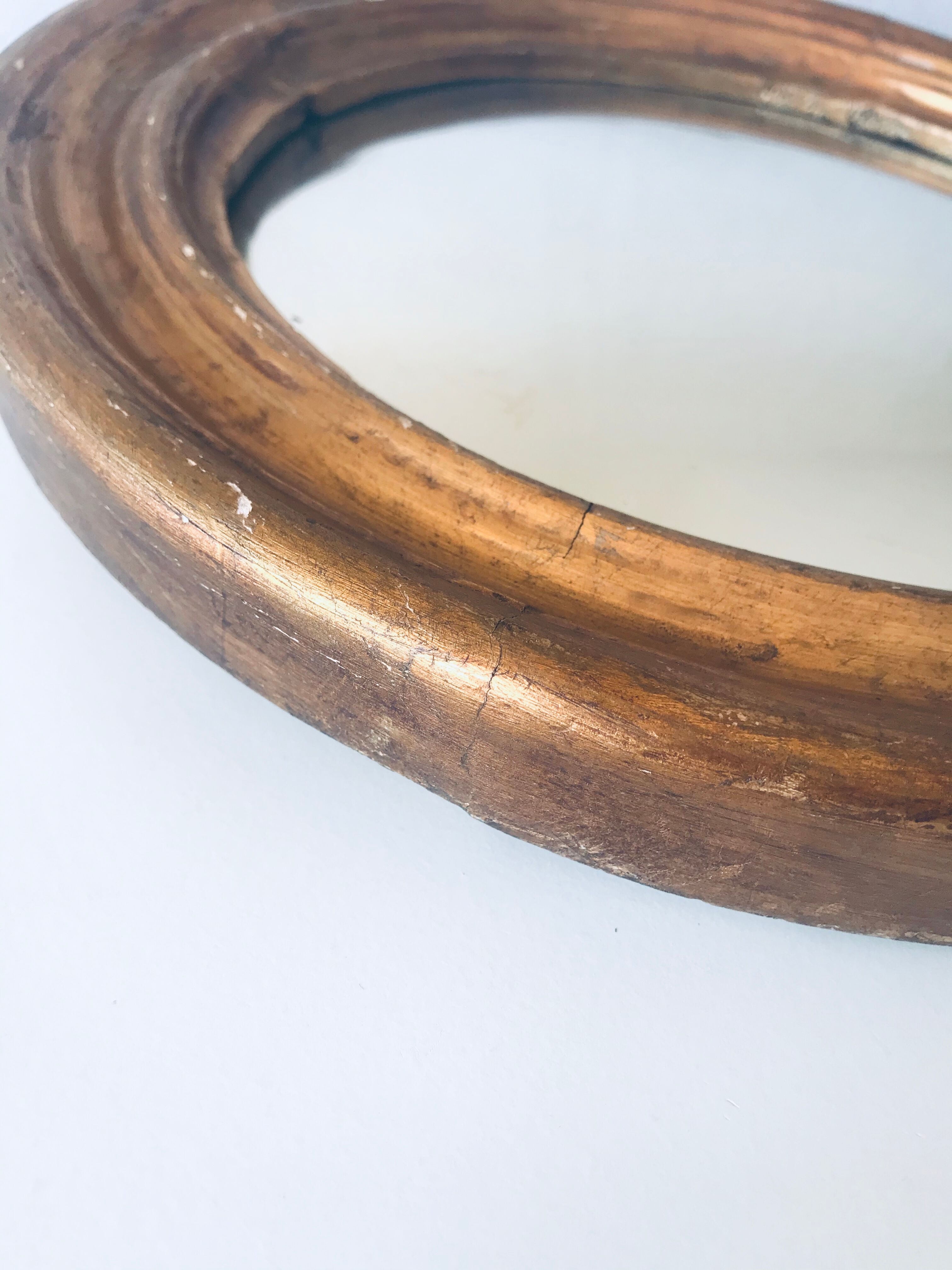 Ancient convex mirror, witch mirror 36cm