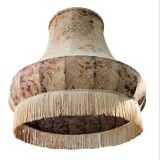 Vintage fringed pagoda lampshade