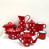 70s Polka Dot Enamel Coffee Pot - 1L
